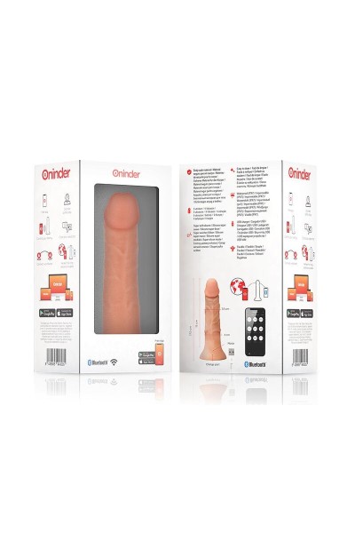 Vibratore realistico con app Bogotà piccolo 17,5 cm