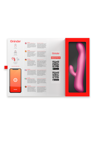 Vibratore rabbit rotante con app Oslo rosa