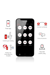 Vibratore rabbit rotante con app Oslo nero