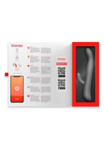 Vibratore rabbit rotante con app Oslo nero