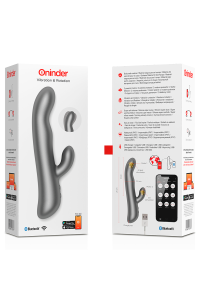 Vibratore rabbit rotante con app Oslo nero