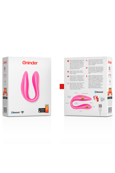 Vibratore per coppia con app Lisbon rosa