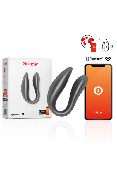 Vibratore per coppia con app Lisbon nero