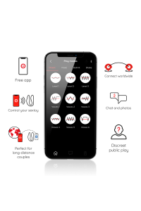 Vibratore per coppia con app Lisbon nero