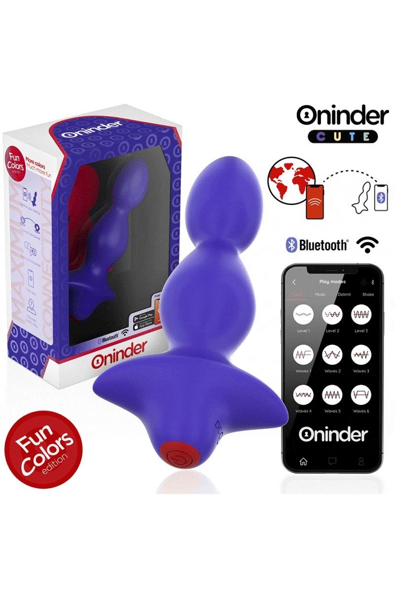 Vibratore anale con app Fun Colors viola Vibratore anale con app Fun Colors viola