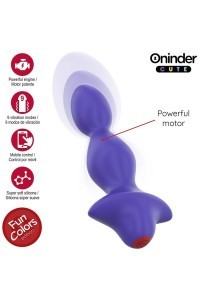 Vibratore anale con app Fun Colors viola