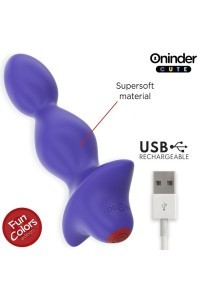 Vibratore anale con app Fun Colors viola