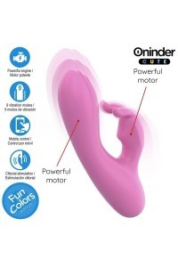 Vibratore rabbit con app Fun Colors Cute rosa