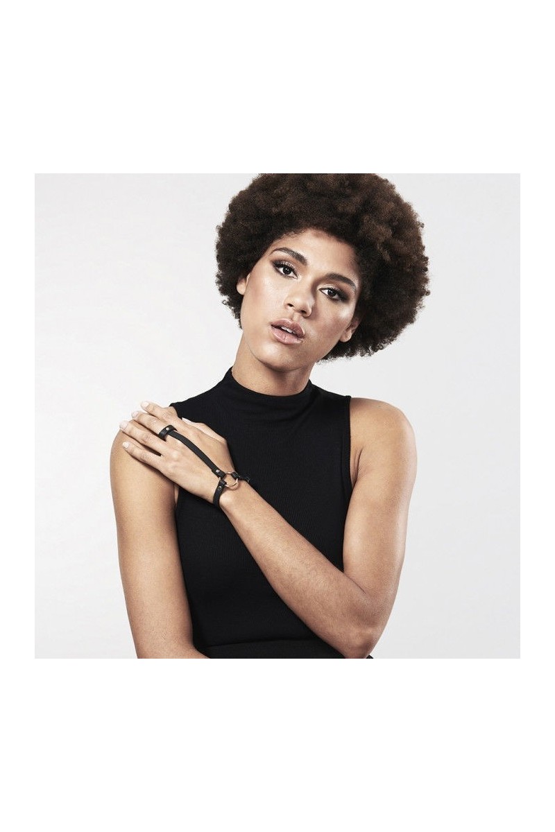 Bracciale con cinghia infradito nero Maze Bracciale con cinghia infradito nero Maze