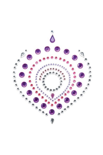 Gioielli autoadesivi per il seno Flamboyant viola e rosa
