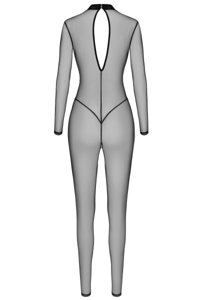 F387 Catsuit transparent noir