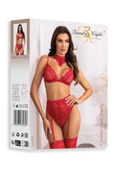 Cristalyn ensemble lingerie - Cherry